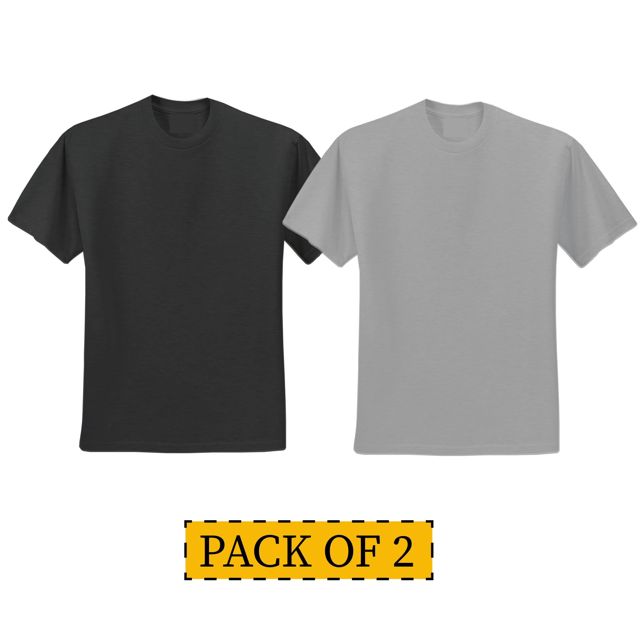 Basic Round Neck T Shirts – Pack Of 2