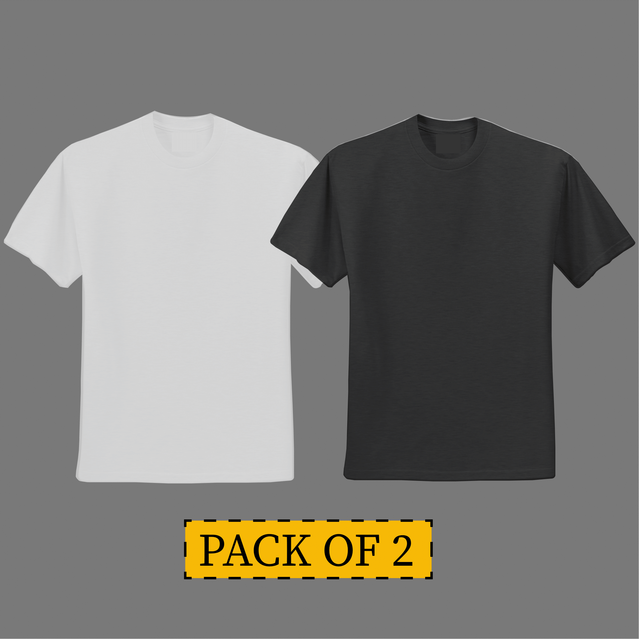 Basic Round Neck T Shirts – Pack Of 2