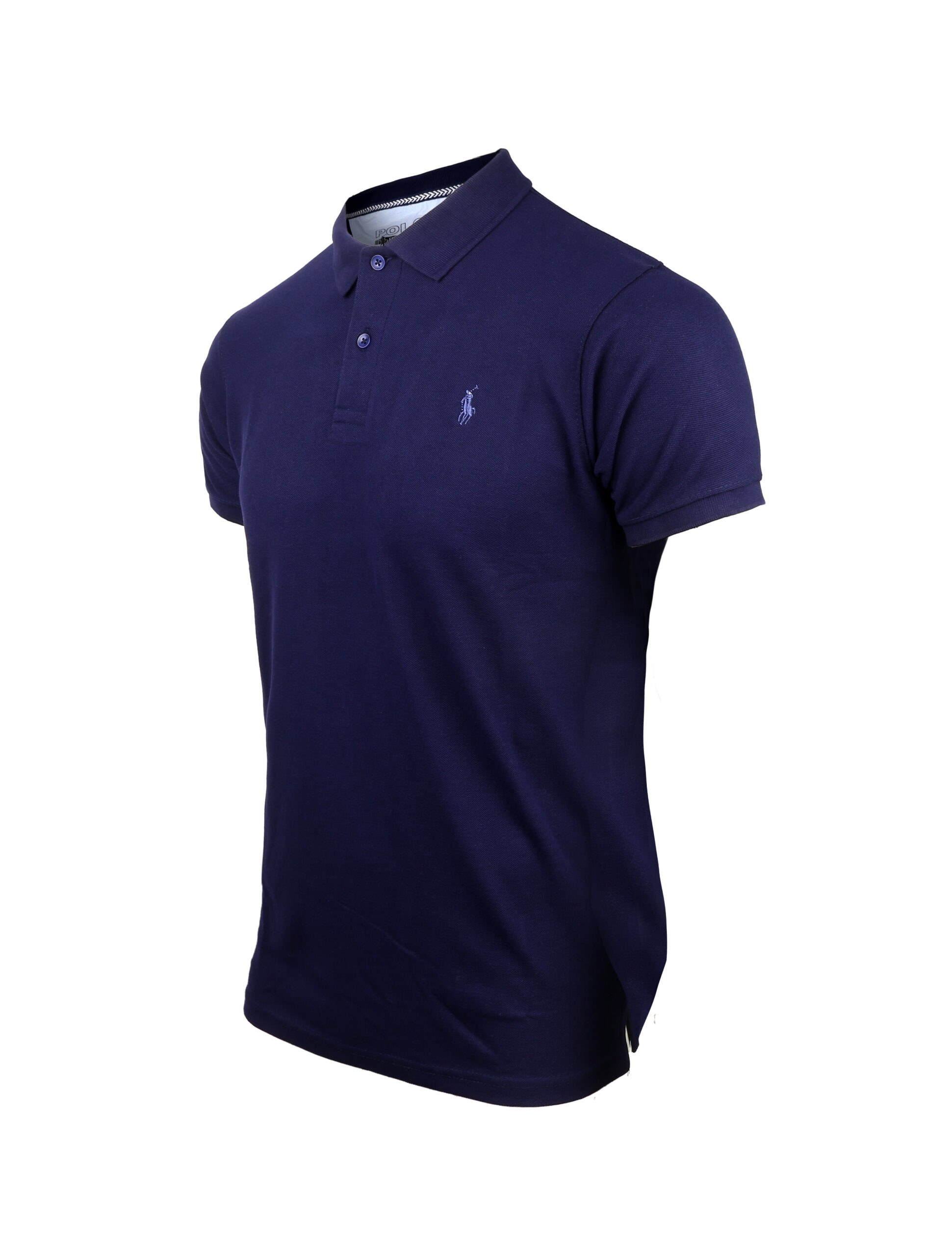Plain Plush Polo Shirt – Blue