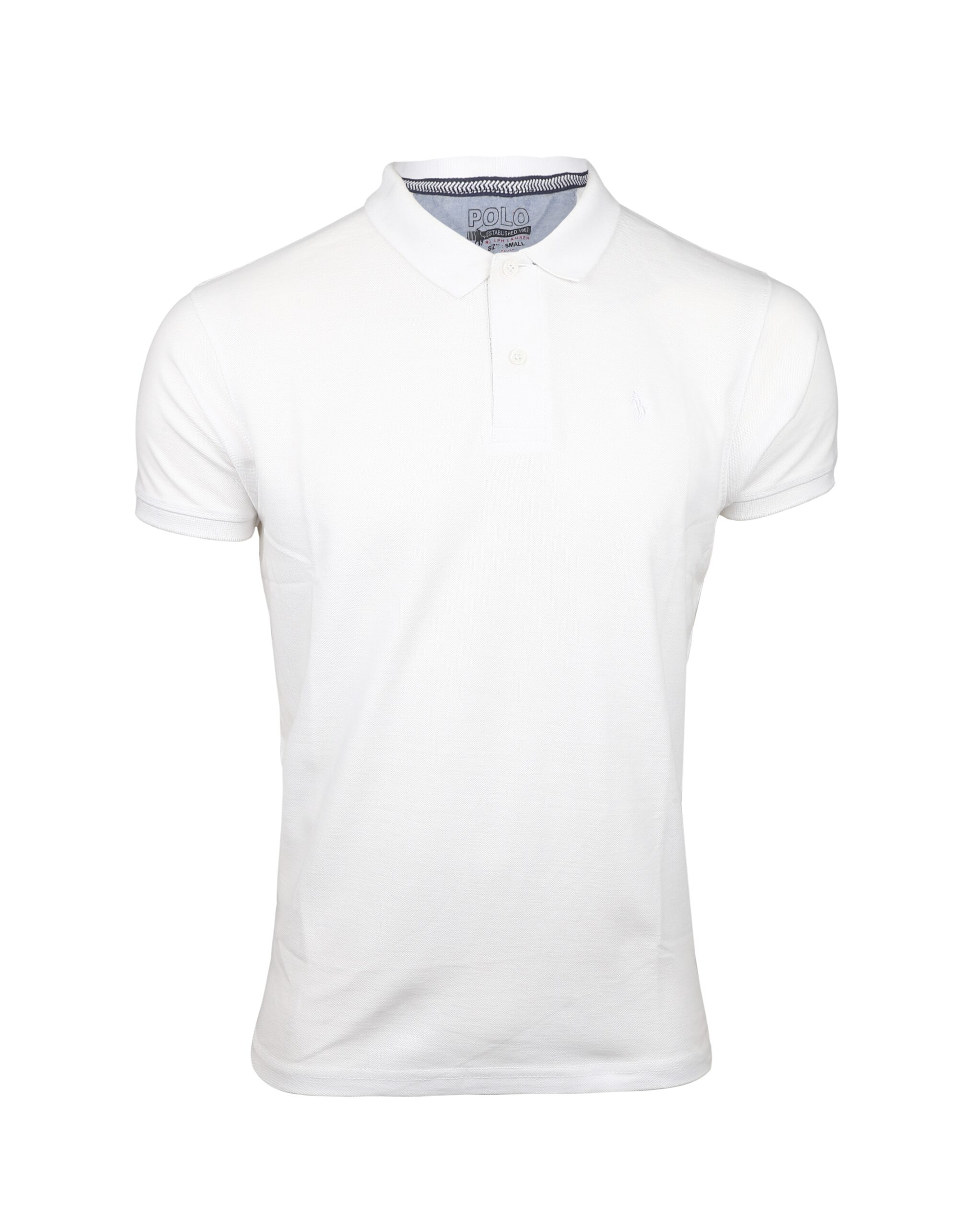 Plain Plush Polo Shirt – White