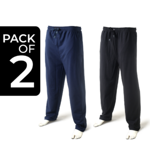 Terry Cotton Trousers with Zipped Pockets - Pack Of 2