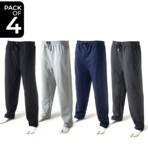 Terry Cotton Trousers with Zipped Pockets – Pack Of 4